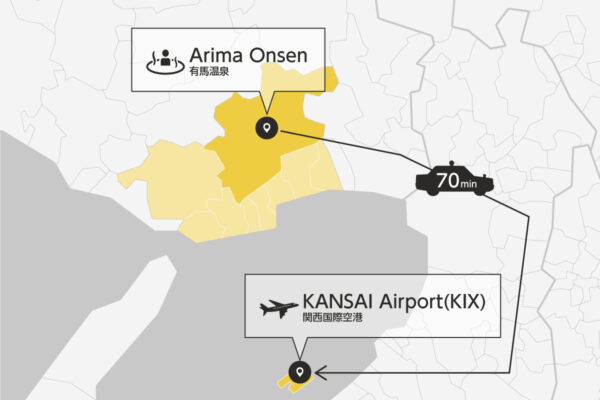 Arima Onsen to Kansai Airport Private Transfer